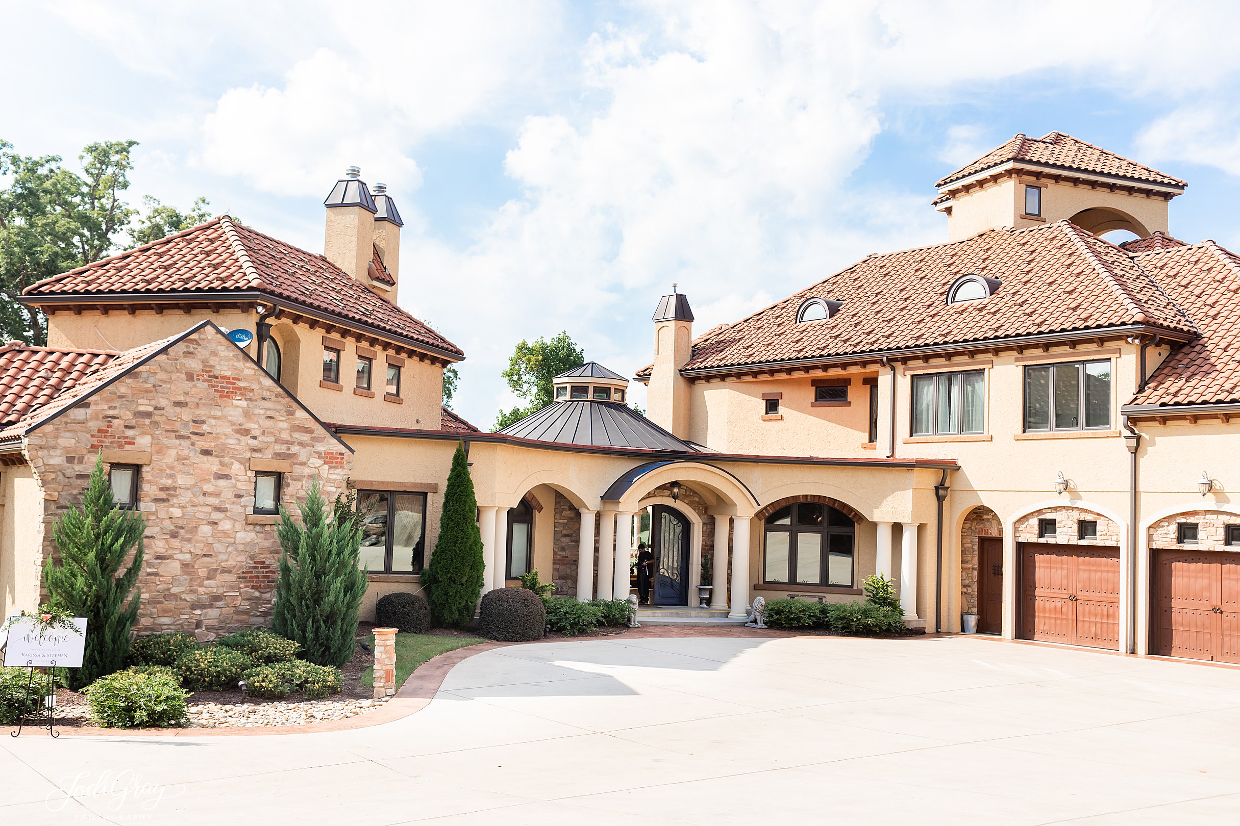 Bride inside Bella Collina Mansion